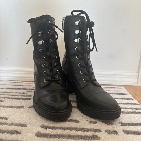 Marc Fisher Platform Combat Boots - Picture 1 of 6